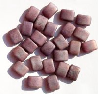 25 8x11x5mm Matte Marble Amethyst Tablet Pillow Beads